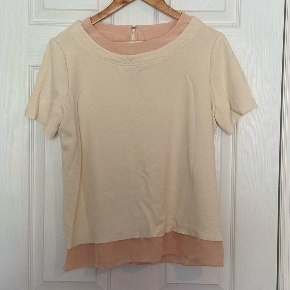 St. John Cream Blouse Size 14